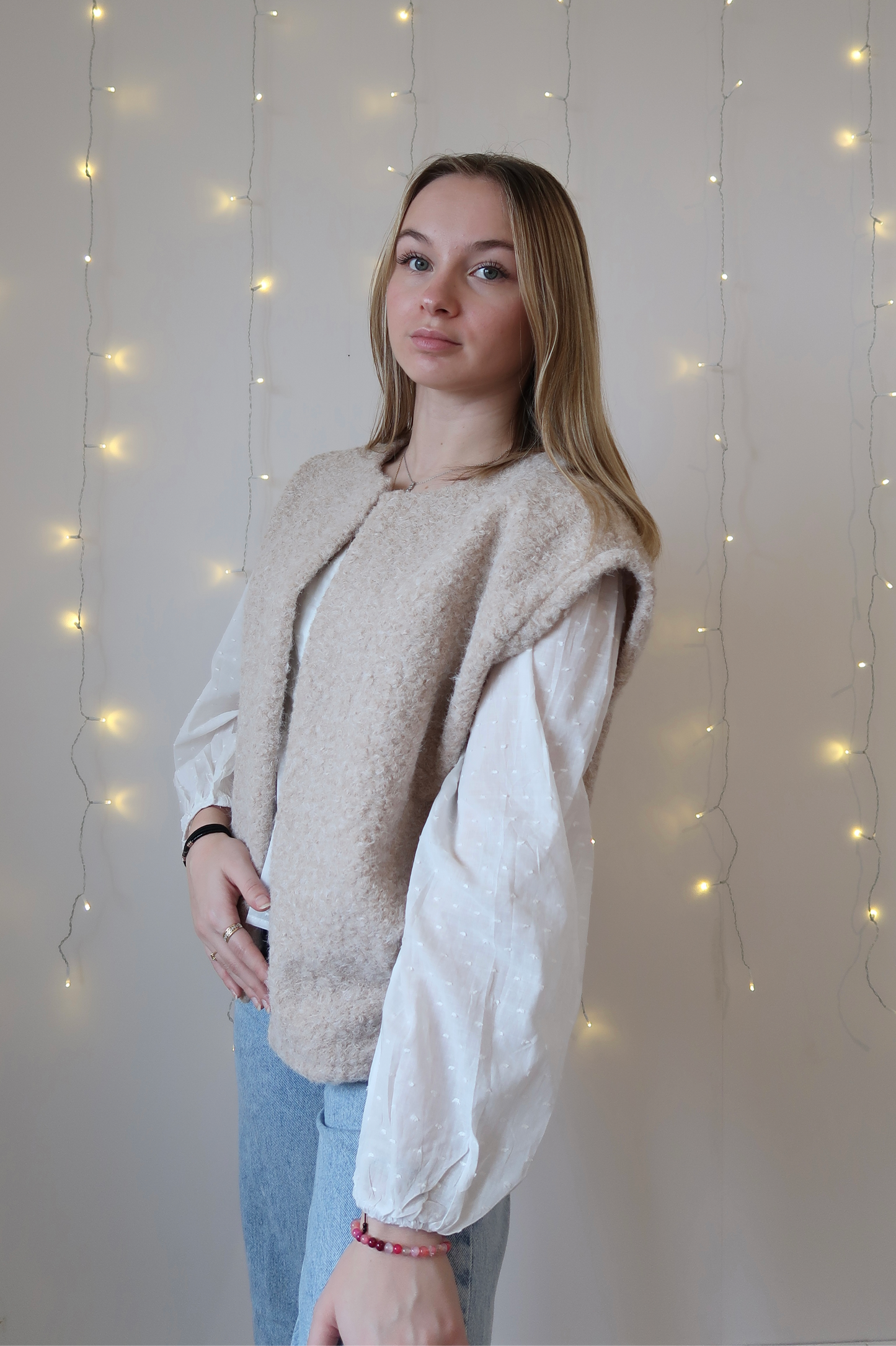 Gilet Célia Écru - Nila Paris
