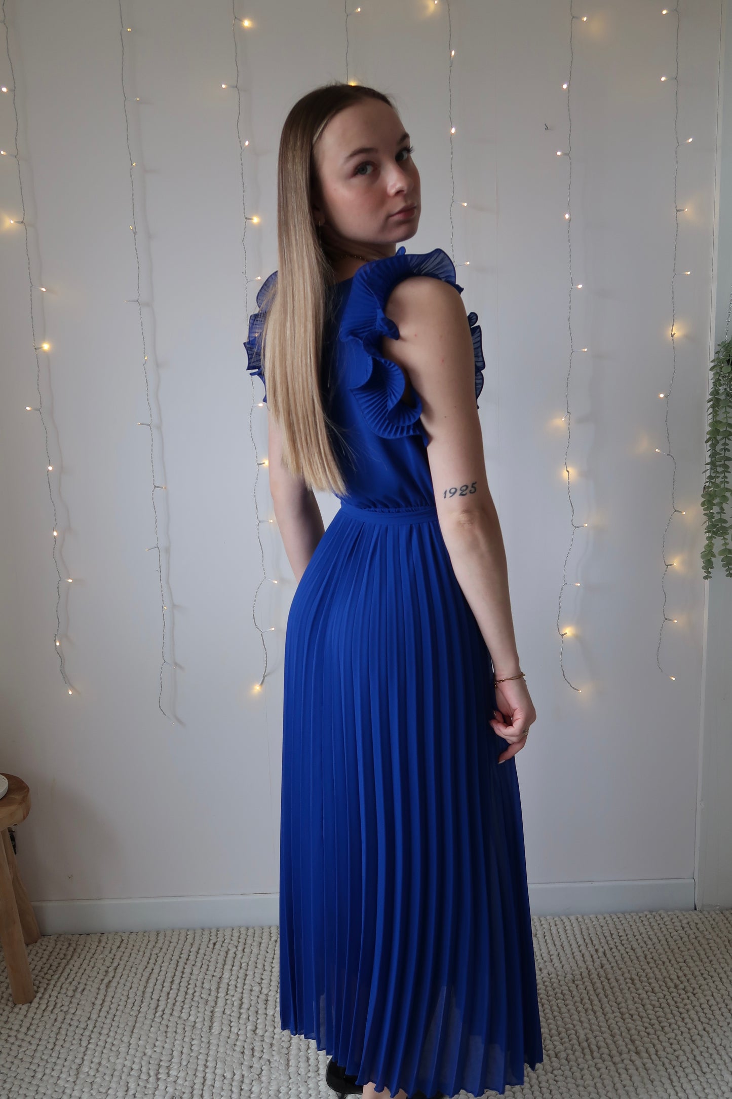 Robe cérémonie Inès Bleu électrique