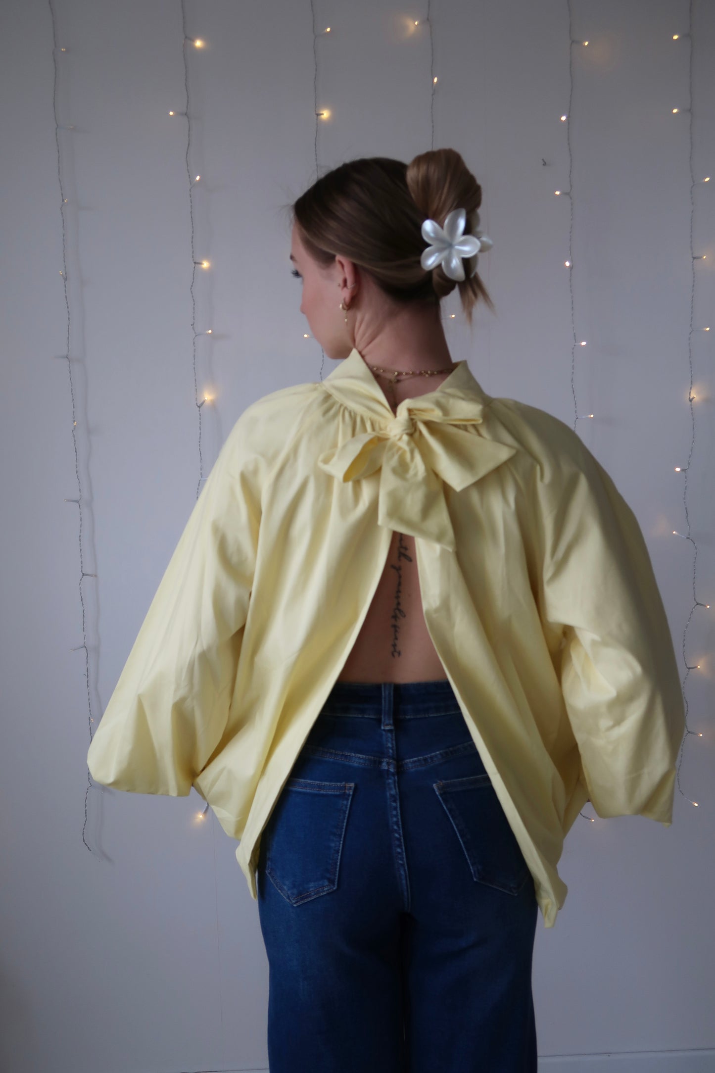 Blouse dos nu Éléa Jaune