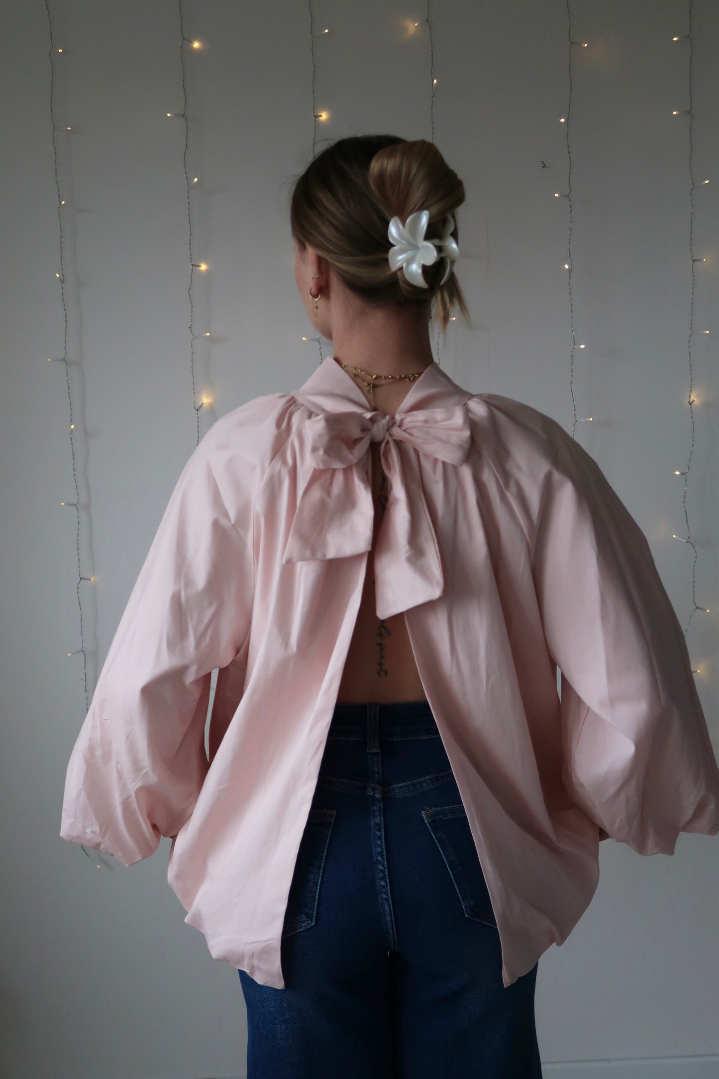 Blouse dos nu Rose