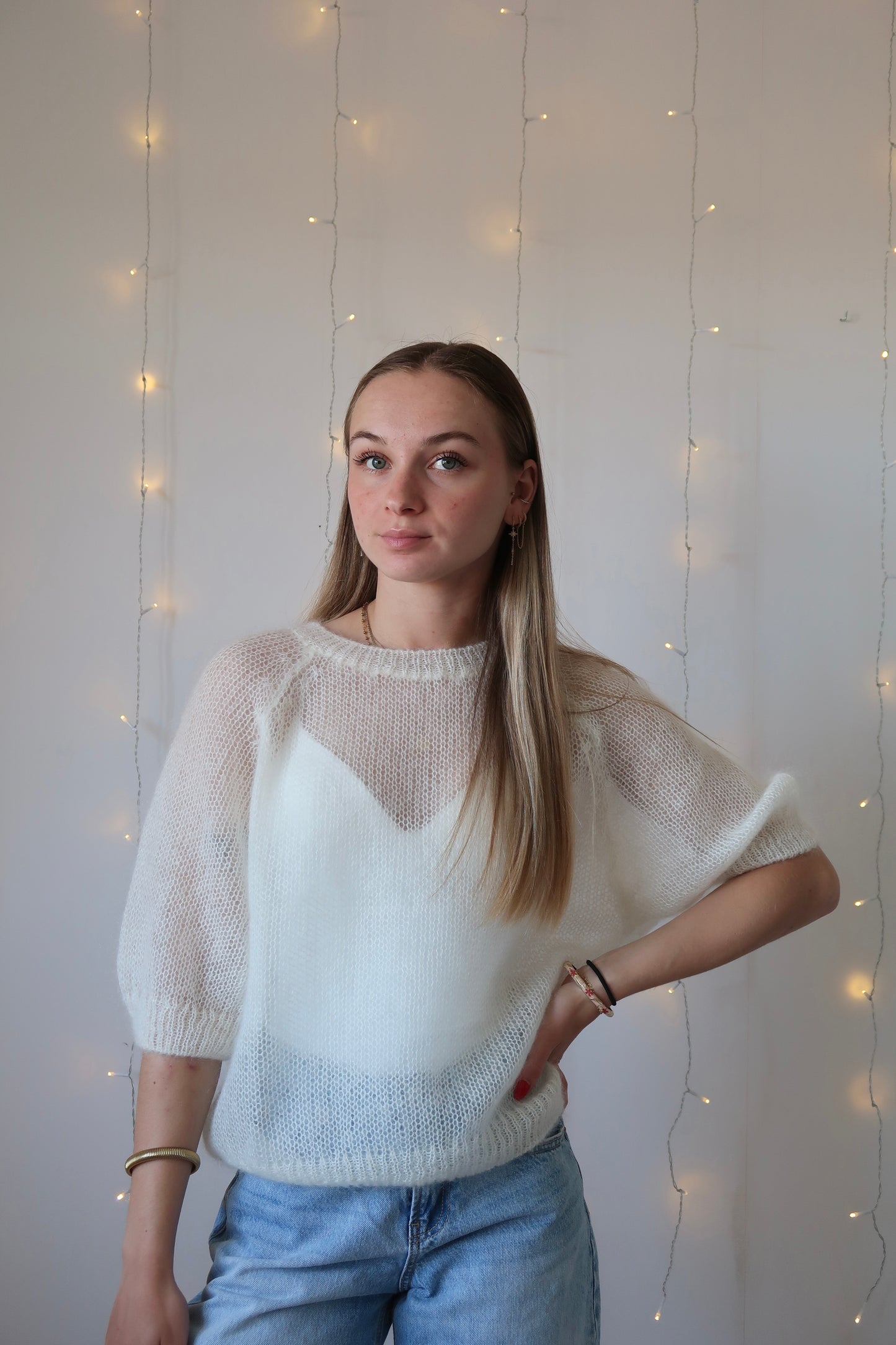Pull Céleste Blanc