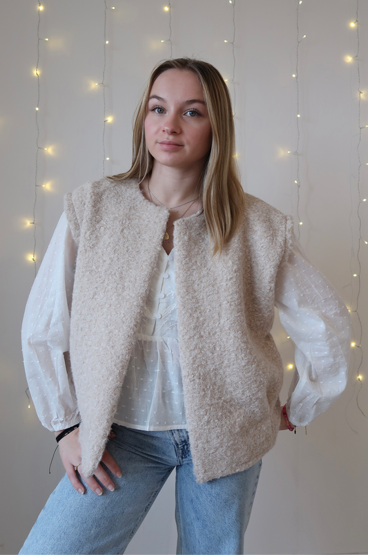 Gilet Célia Écru - Nila Paris