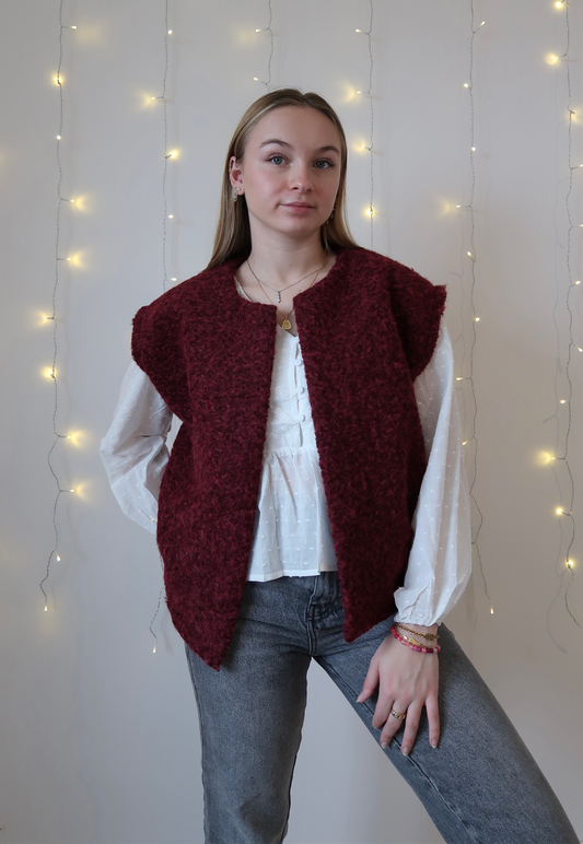 Gilet Célia Bordeaux - Nila Paris