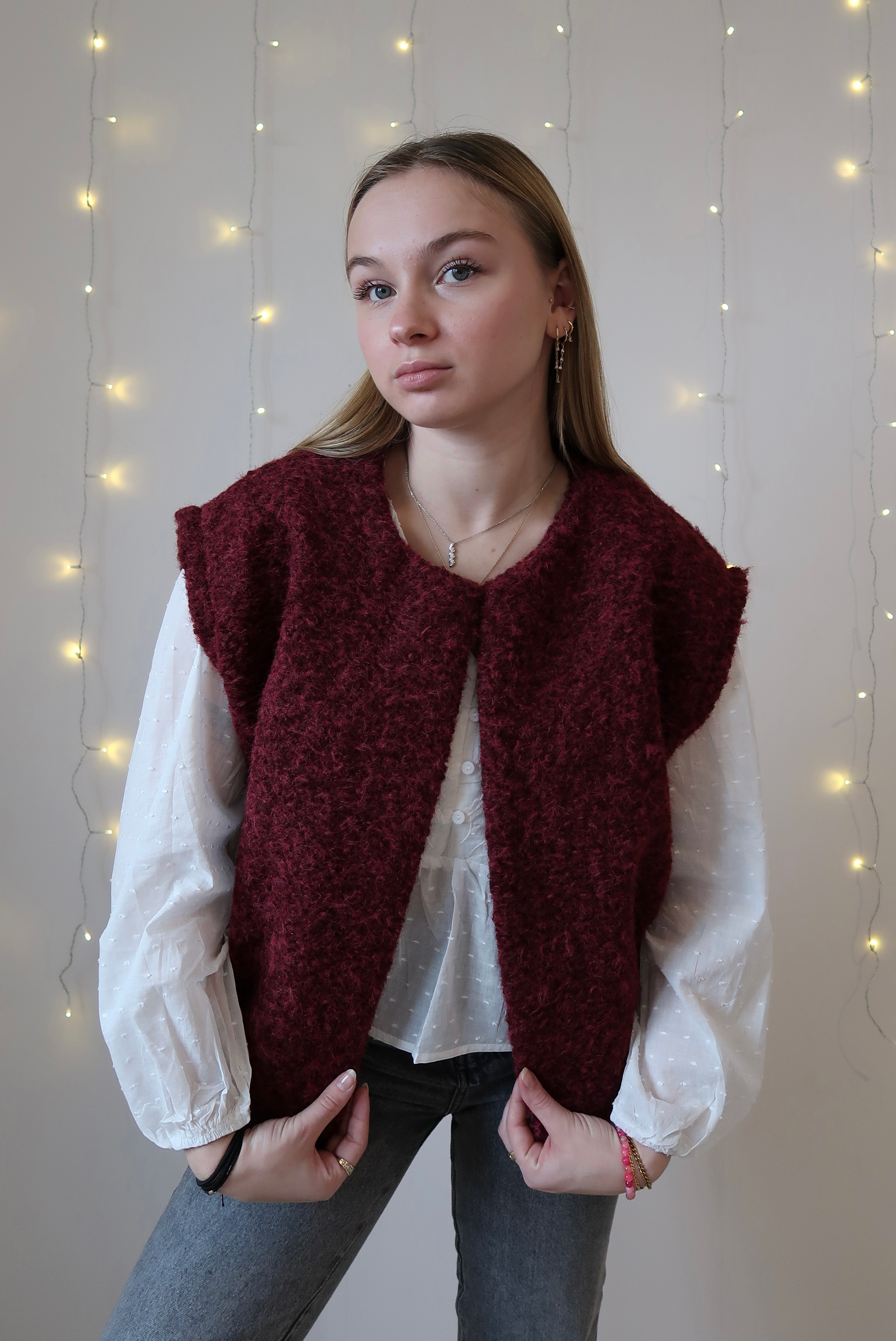 Gilet Célia Bordeaux - Nila Paris