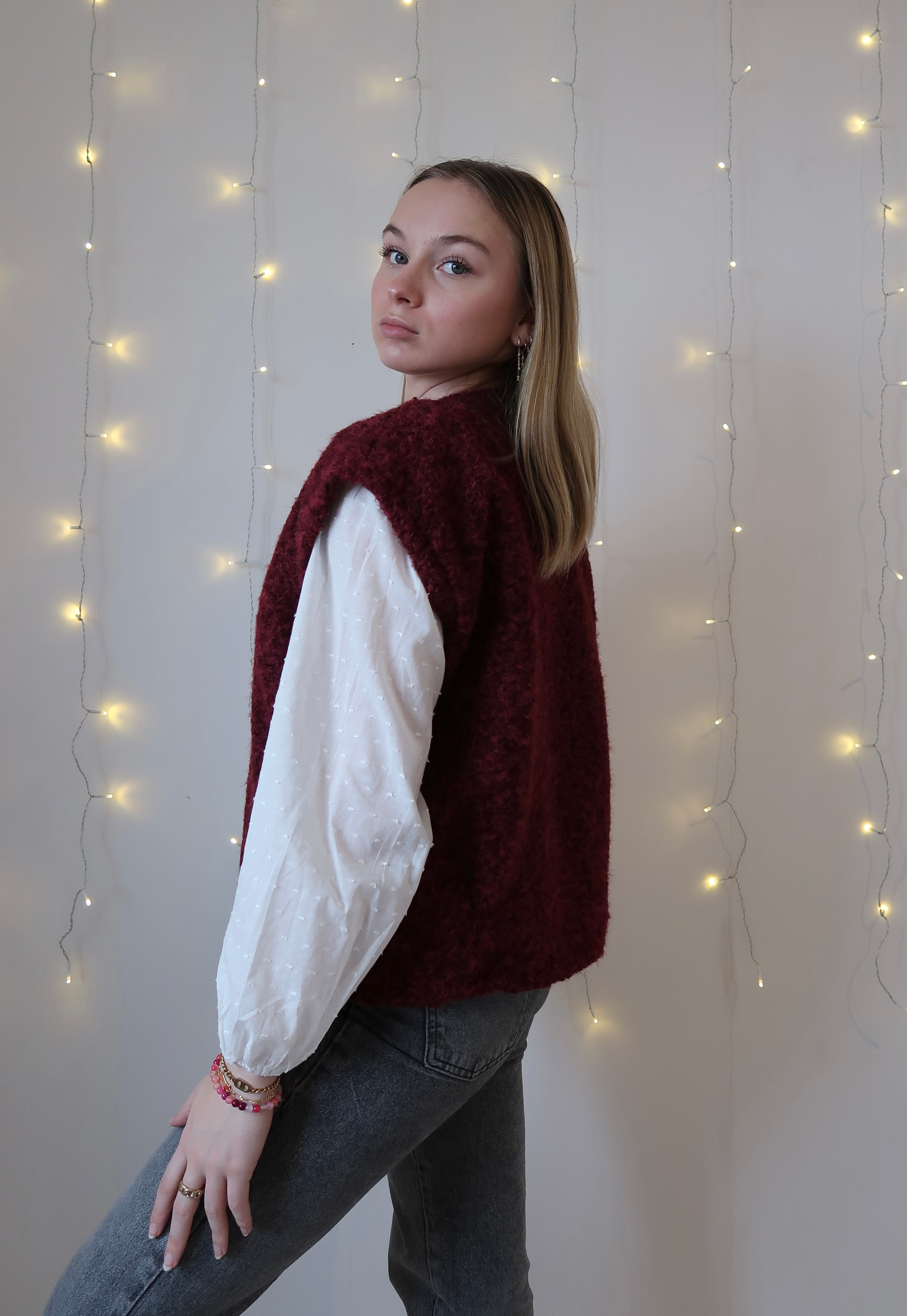 Gilet Célia Bordeaux - Nila Paris