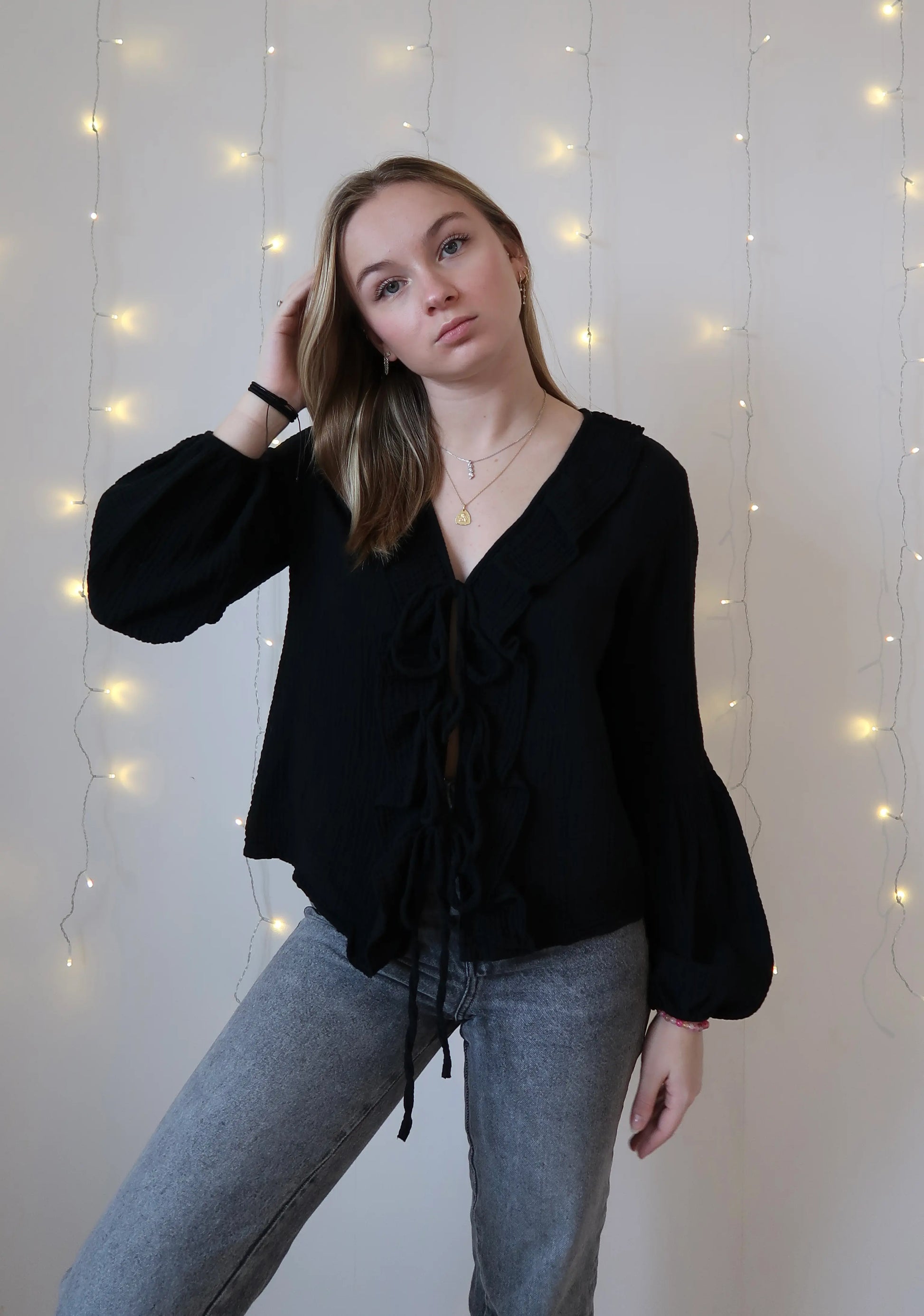 Blouse Emma Noire - Nila Paris