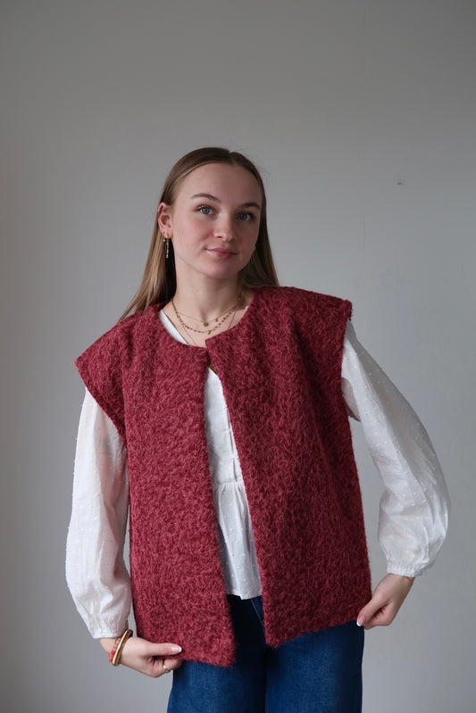 Gilet Célia Framboise