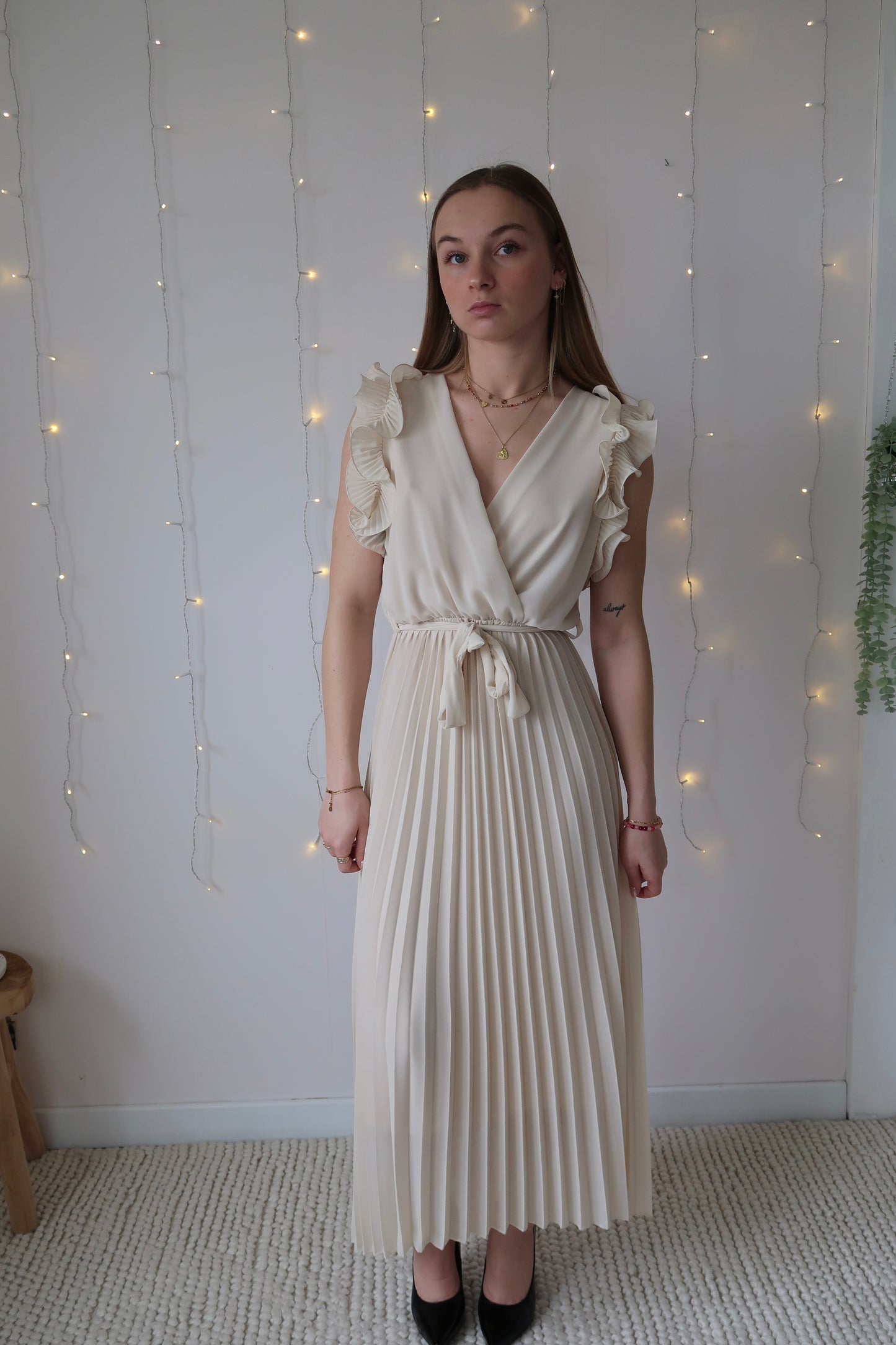 Robe cérémonie Inès Beige