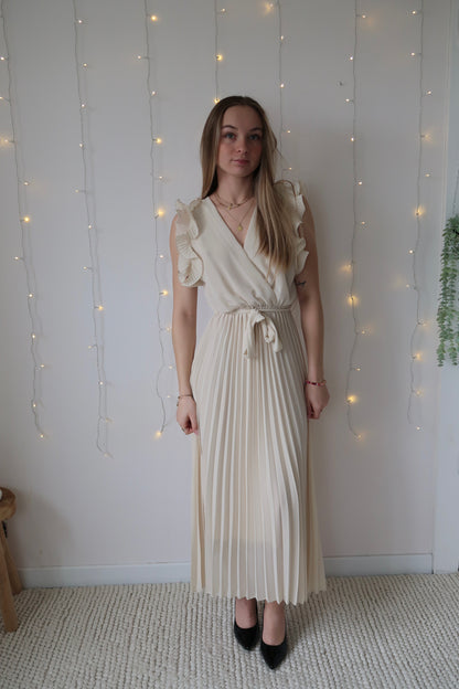 Robe cérémonie Inès Beige