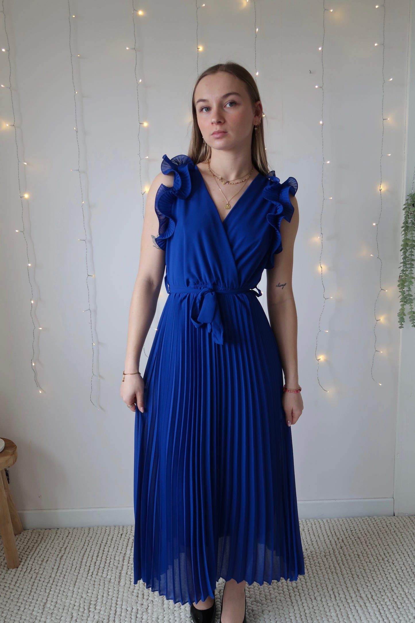 Robe cérémonie Inès Bleu électrique