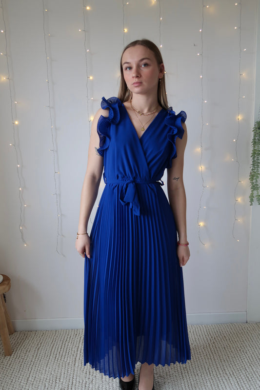 Robe cérémonie Inès Bleu électrique