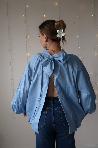 Blouse dos nu Bleu