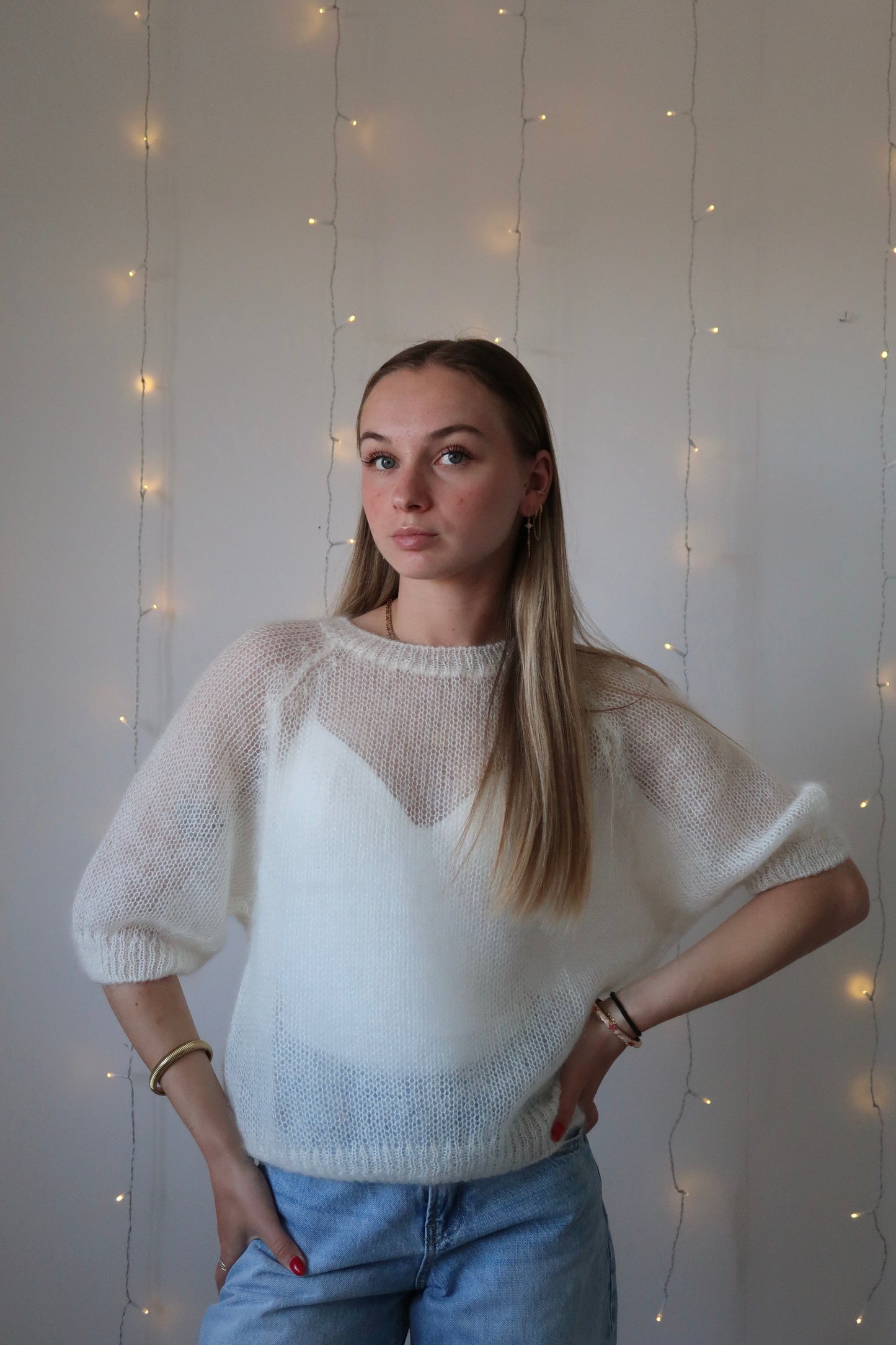 Pull Céleste Blanc