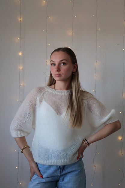 Pull Céleste Blanc
