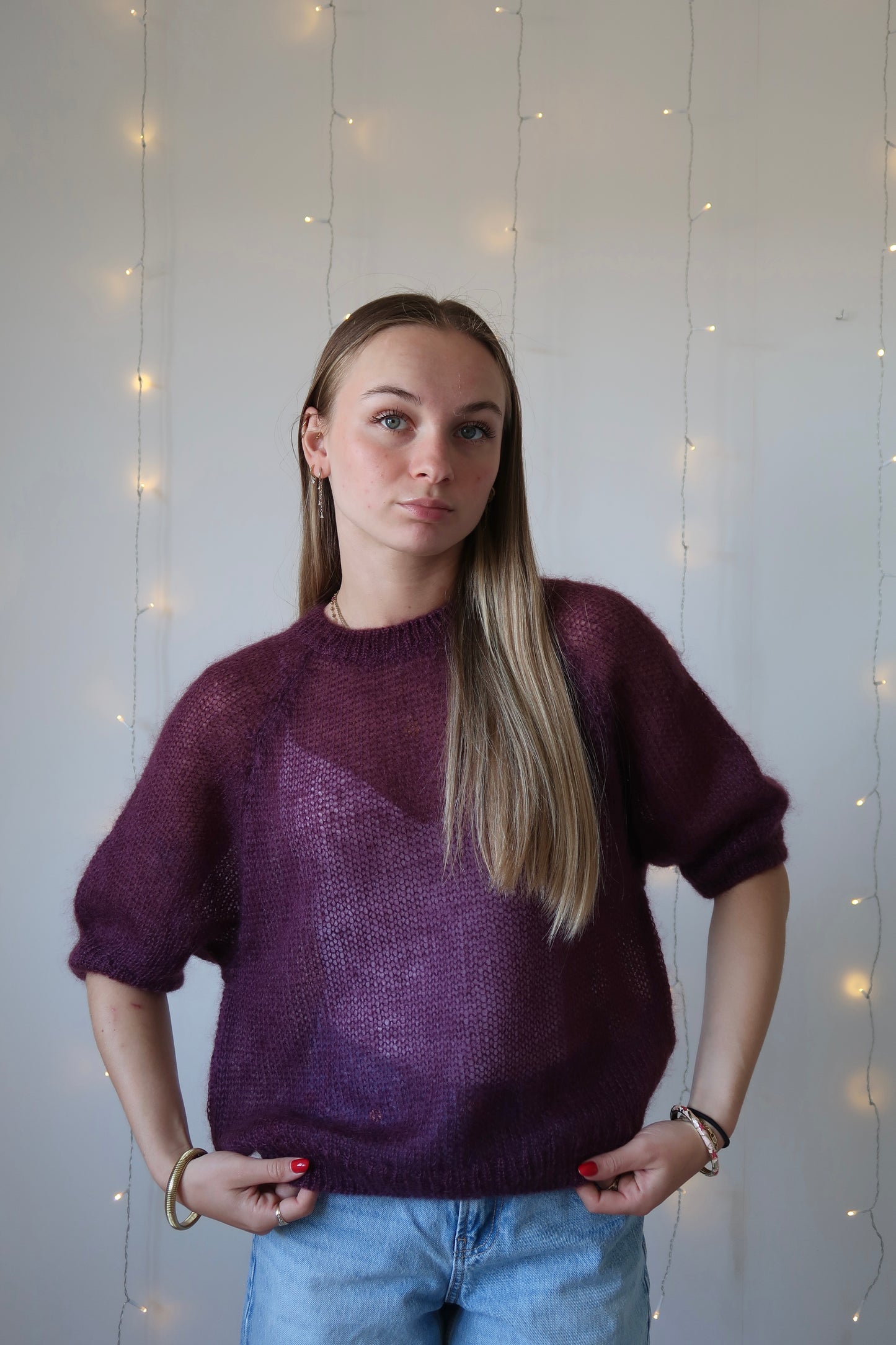 Pull Céleste Aubergine