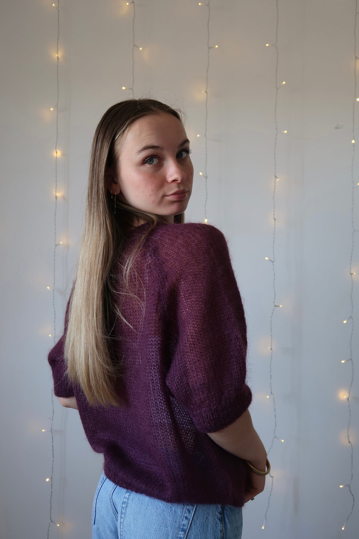 Pull Céleste Aubergine